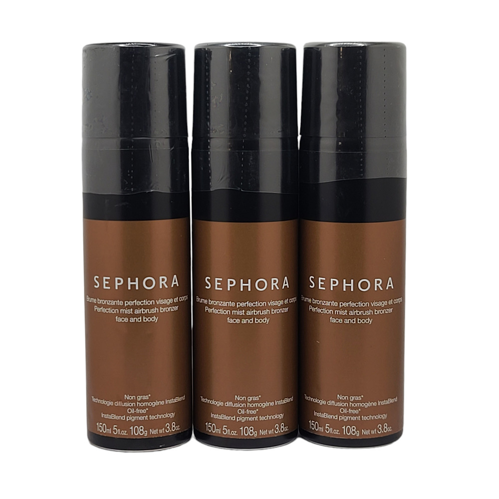 3 Pack Sephora Perfection Mist Airbush Bronzer Face and Body Medium/Deep 5 oz - Picture 4 of 5